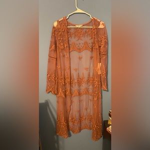 Haute Monde Pink Lace Cardigan